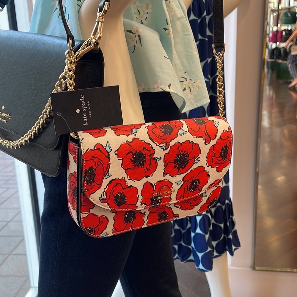 Kate Spade Kristi Poppy Printed Flap Crossbody
Cream Multi NWT - Picture 10 of 16